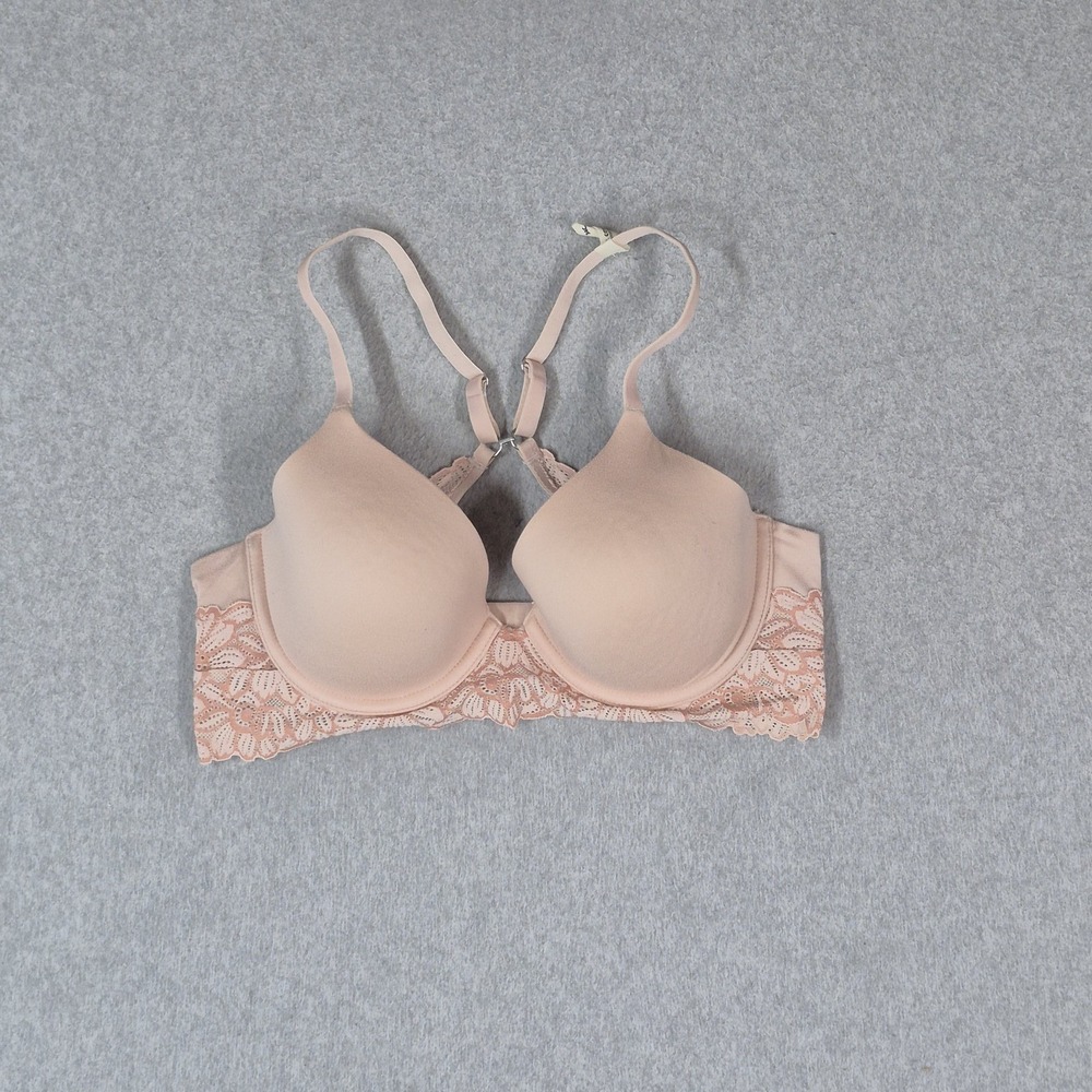 Aerie Women Bra 34C Beige Sunnie T Shirt Underwired Lace Convertible NWOT
